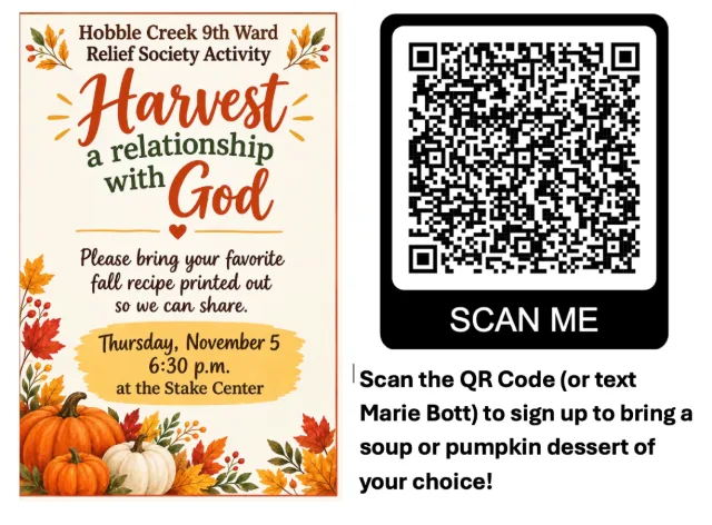 RS Harvest Activity flyer